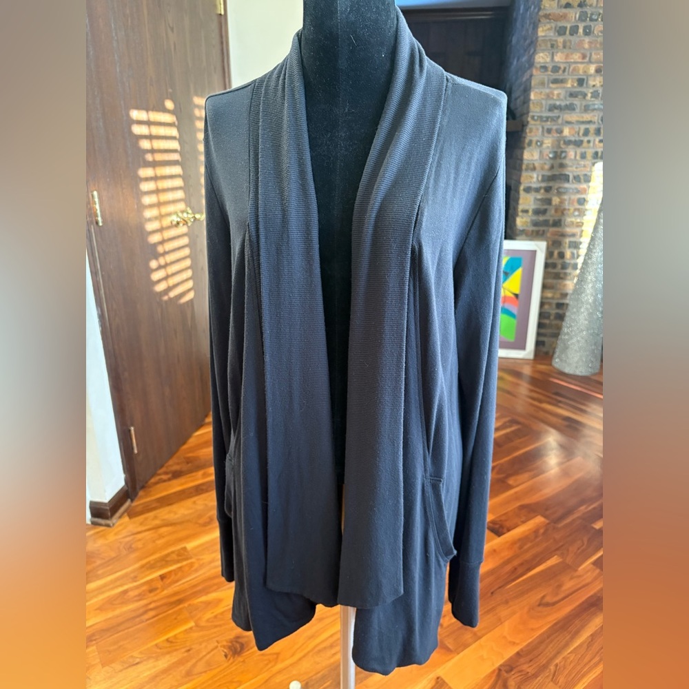 Athleta Black Draped Cardigan
